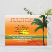 Invitation à une fête sur la plage (Debout devant)