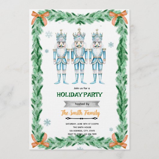 Invitation à une fête sur le thème de Casse-Noiset (Devant)