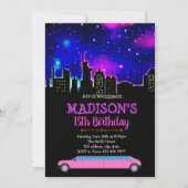 Invitation à une fête sur le thème de la limousine (Devant)