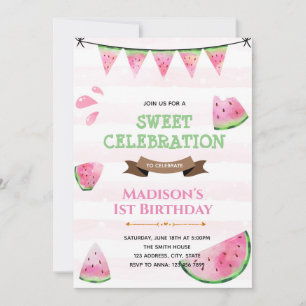 Invitation à une fête sur le thème de la pastèque