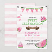 Invitation à une fête sur le thème de la pastèque (Devant / Derrière)