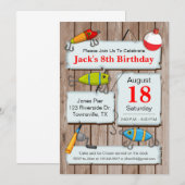 Invitation à une fête sur le thème de la pêche (Devant / Derrière)