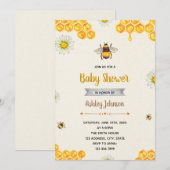 Invitation à une fête sur le thème de l'abeille bo (Devant / Derrière)