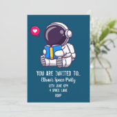 Invitation à une fête sur le thème de l'espace pou (Debout devant)