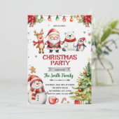 Invitation à une fête sur le thème de Noël (Debout devant)