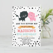 Invitation à une fête sur le thème des chats migno (Debout devant)