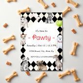 Invitation à une fête sur le thème des chiots