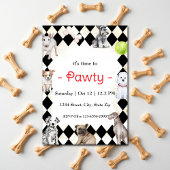 Invitation à une fête sur le thème des chiots