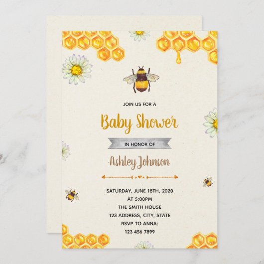 Invitation à une fête sur le thème du bourdon (Devant / Derrière)