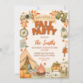 Invitation à une fête sur le thème du camping d'au (Devant)