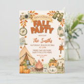 Invitation à une fête sur le thème du camping d'au (Debout devant)