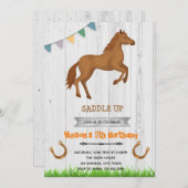 Invitation à une fête sur le thème du cheval garço (Devant / Derrière)