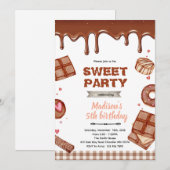 Invitation à une fête sur le thème du dessert au c (Devant / Derrière)