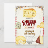 Invitation à une fête sur le thème du fromage (Devant / Derrière)