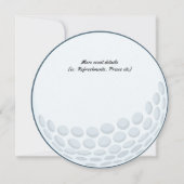 Invitation à une fête sur le thème du golf (Dos)