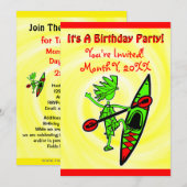 Invitation à une fête sur le thème du kayak (Devant / Derrière)