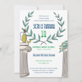Invitation à une fête sur le thème grec (Devant)