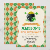 Invitation à une fête sur le thème irlandais (Devant / Derrière)