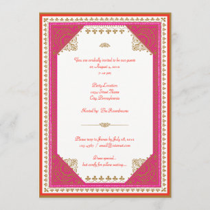 Invitation à une fête sur le thème marocain