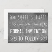 Invitation à une fête surprise, Sauvegarder la dat (Devant / Derrière)