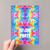 Invitation à une fête Tie-Dye (In situ (ordinateur de poche))
