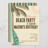 Invitation à une fête tropicale sur la plage (Devant / Derrière)