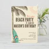 Invitation à une fête tropicale sur la plage (Debout devant)