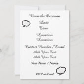 Invitation à une fête / une réception surprise (Dos)