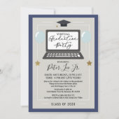 Invitation à une fête virtuelle de remise de diplô (Devant)