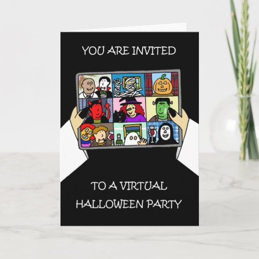 Invitation à une fête virtuelle d'Halloween (Devant)
