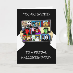 Invitation à une fête virtuelle d'Halloween