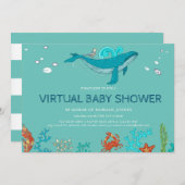 Invitation à une fête virtuelle pour bébé sur le t (Devant / Derrière)