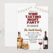 Invitation à une fête Whiskey et Vin (Devant / Derrière)