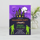 Invitation à une fête zombie Halloween (Debout devant)