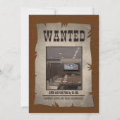 Invitation à une fonction d'entreprise Wild West (Dos)