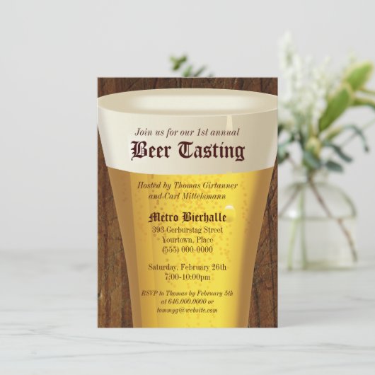 Invitation à une grande soirée de dégustation de b (Debout devant)