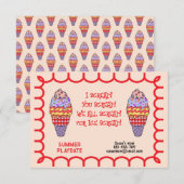 Invitation à une journée de jeu à I Scream (Devant / Derrière)