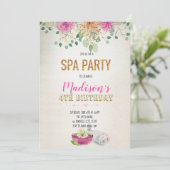 Invitation à une journée de spa aquarelle (Debout devant)