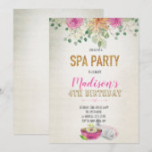 Invitation à une journée de spa aquarelle (Devant / Derrière)