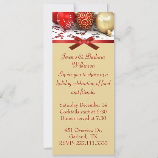 Invitation à une longue fête de Noël (Devant)