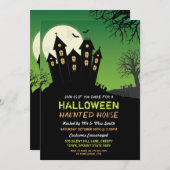 Invitation à une Maison Hantée Soirée Halloween Ho (Devant / Derrière)