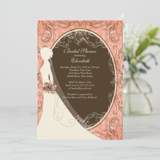 Invitation à une mariée élégante (Debout devant)