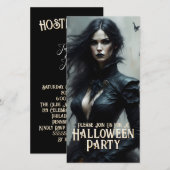 Invitation à une Nuit de Halloween Gothique de Mys (Devant / Derrière)