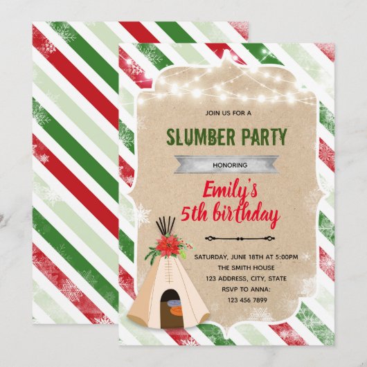 Invitation à une nuit de Noël (Devant / Derrière)