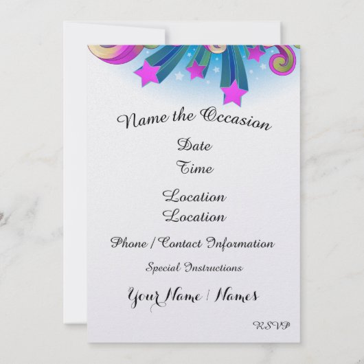 Invitation à une occasion spéciale - SRF (Dos)