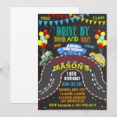 Invitation à une parade d'anniversaire en voiture  (Devant / Derrière)