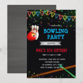 Invitation à une partie de bowling de l'arcade de  (Devant / Derrière)