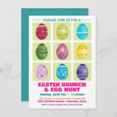 Invitation à une partie de chasse aux œufs de Pâqu (Devant / Derrière)