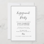 invitation à une partie d'engagement de cadre simp (Devant)