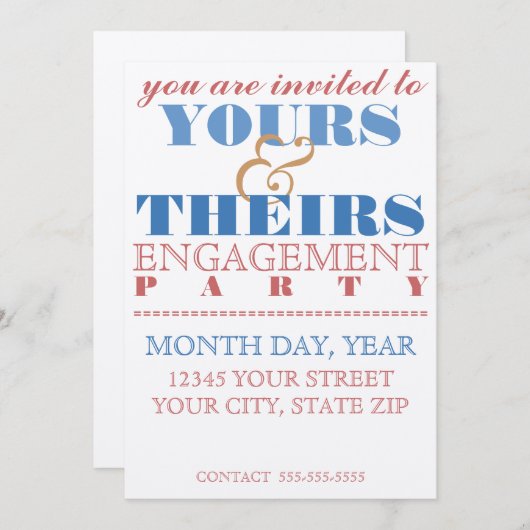 Invitation à une partie d'engagement simple (Devant / Derrière)